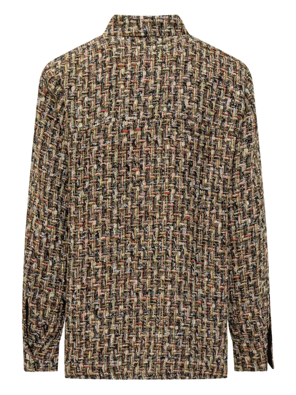 IRO tweed-effect woven shirt Bruin