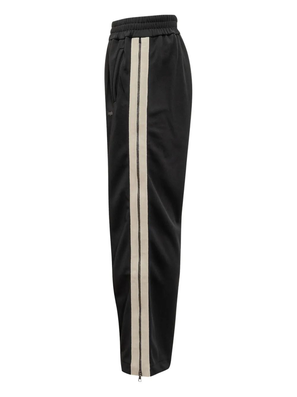 Palm Angels Side-stripe Track Pants In Black