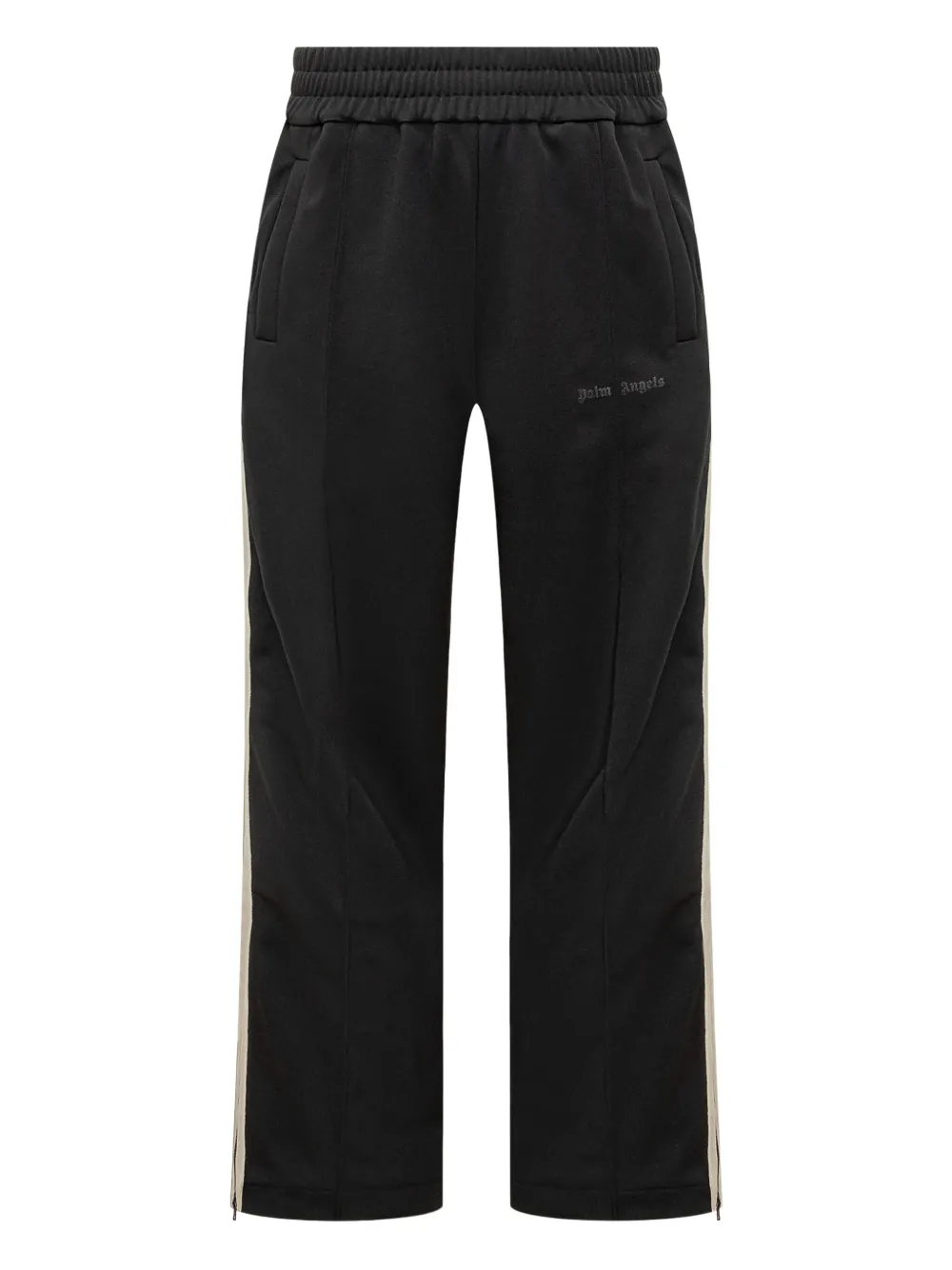 Palm Angels Side-stripe Track Pants In Black