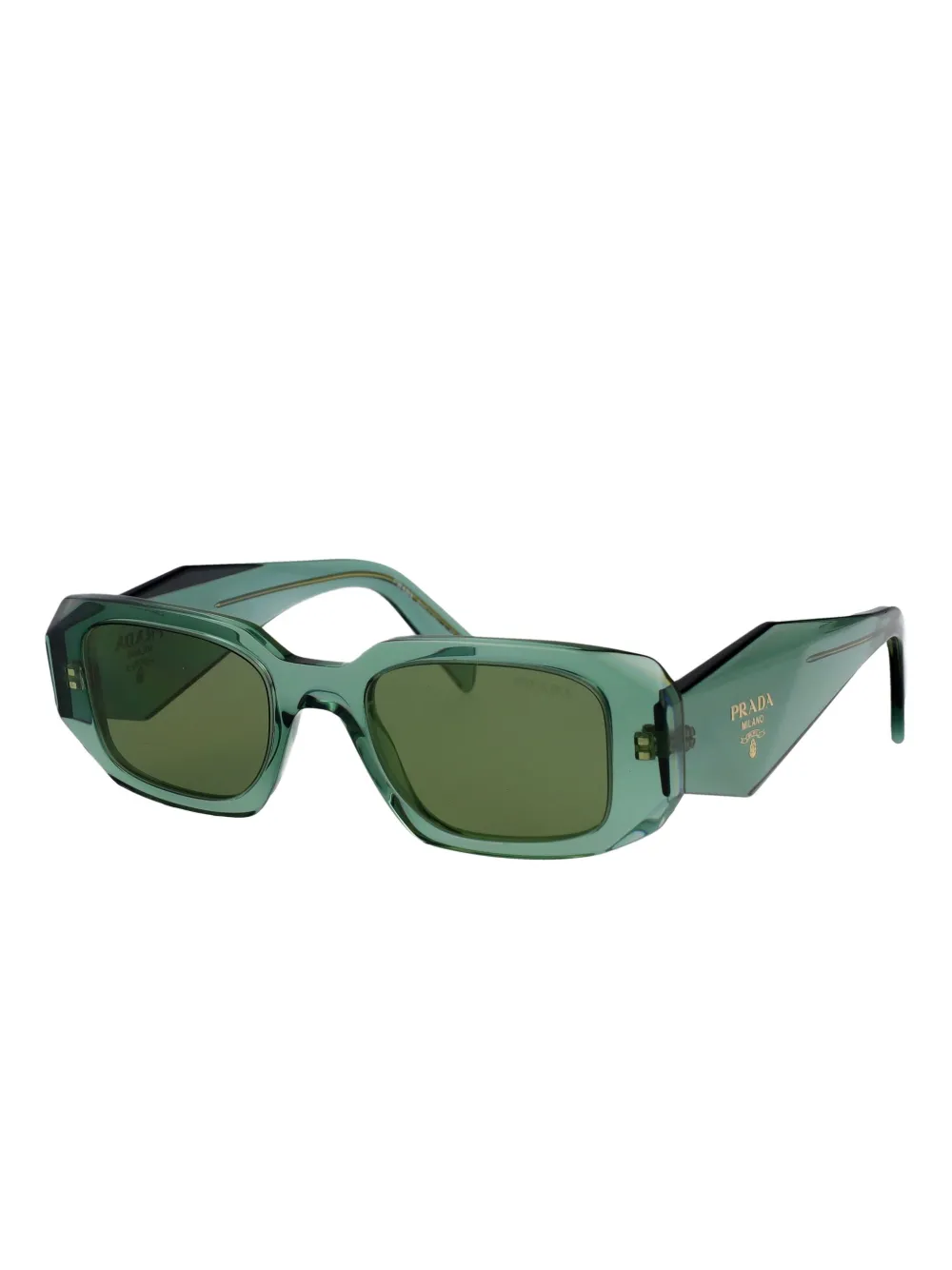 Prada Eyewear rectangle-frame tinted-lens sunglasses Groen