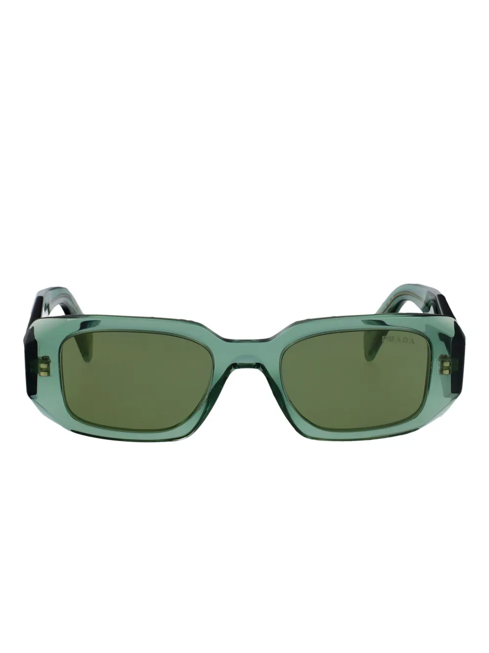 Prada Eyewear rectangle-frame tinted-lens sunglasses Groen
