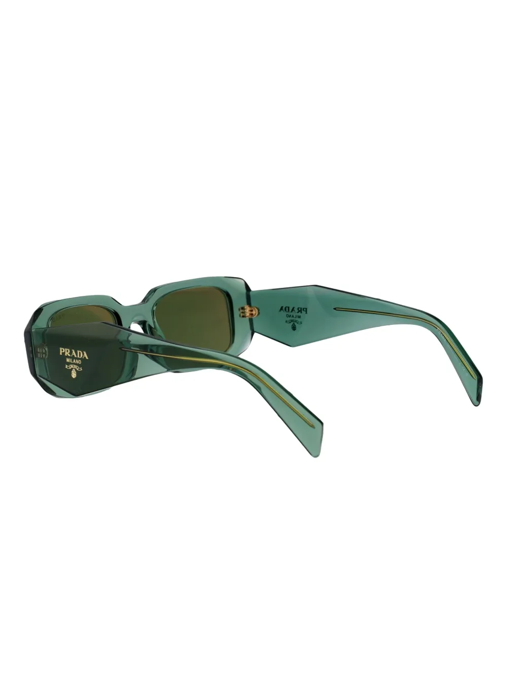 Prada Eyewear rectangle-frame tinted-lens sunglasses Groen