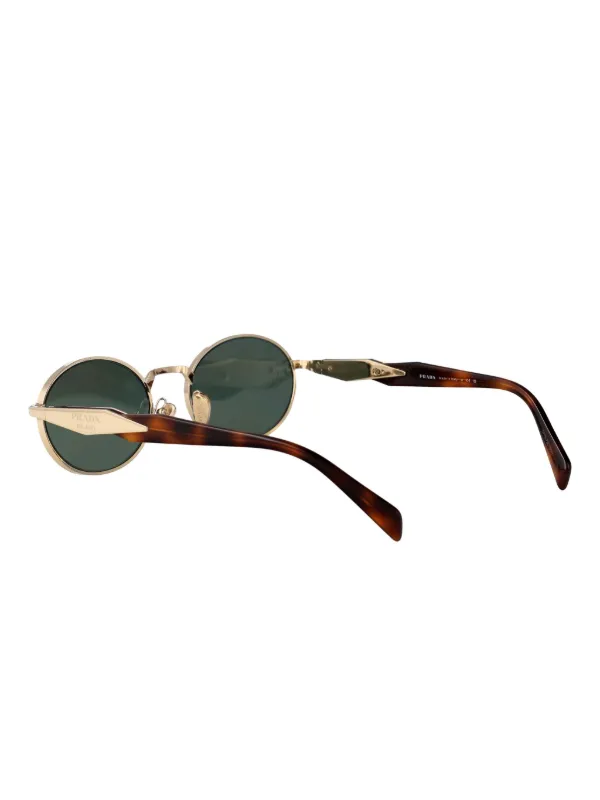 Prada Eyewear Occhiali Da Sole Ovali Oro FARFETCH IT