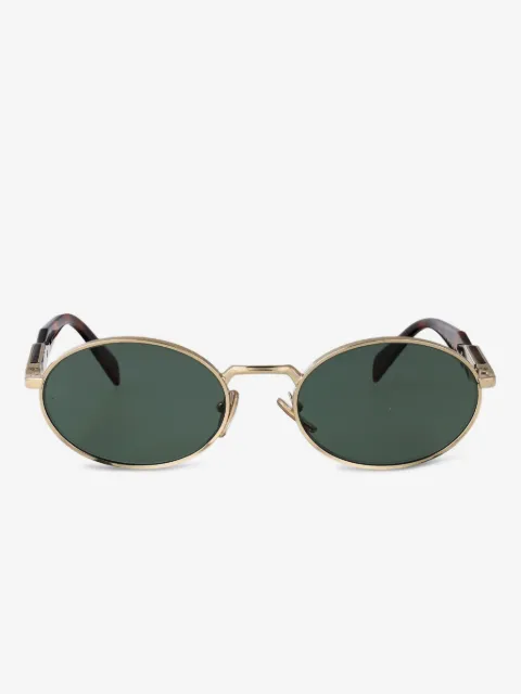 Prada Eyewear солнцезащитные очки в овальной оправе