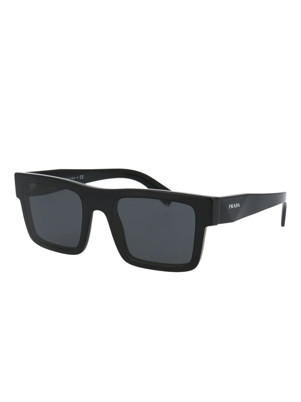 Prada Eyewear Zonnebril met rechthoekig montuur - Zwart