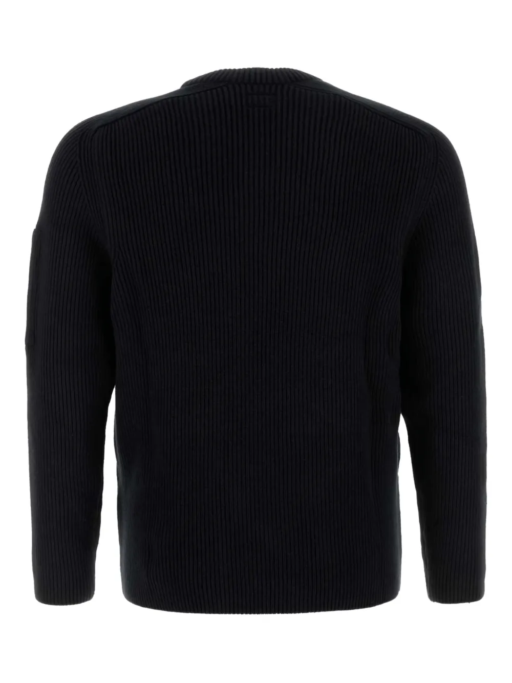 C.P. Company Geribbelde sweater met ronde hals Zwart
