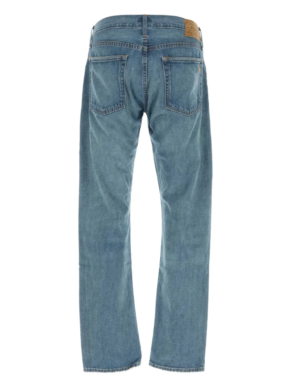  Polo Ralph Lauren Jean Droit à Effet Légèrement Délavé - Bleu 