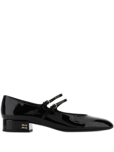 Miu Miu Pumps aus Lackleder mit doppeltem Riemen 30mm