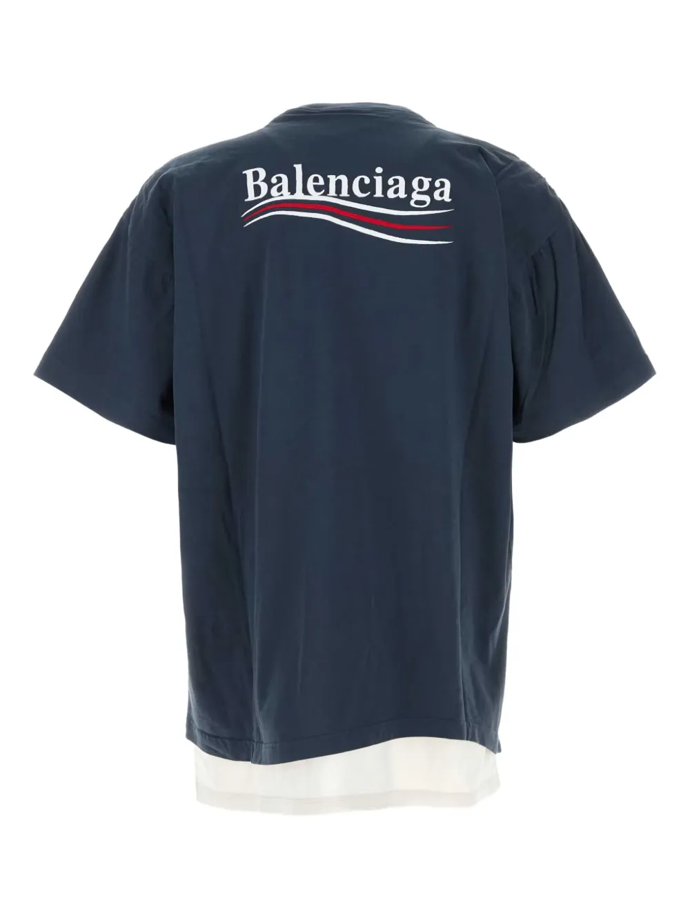 Balenciaga T-shirt met logo Blauw