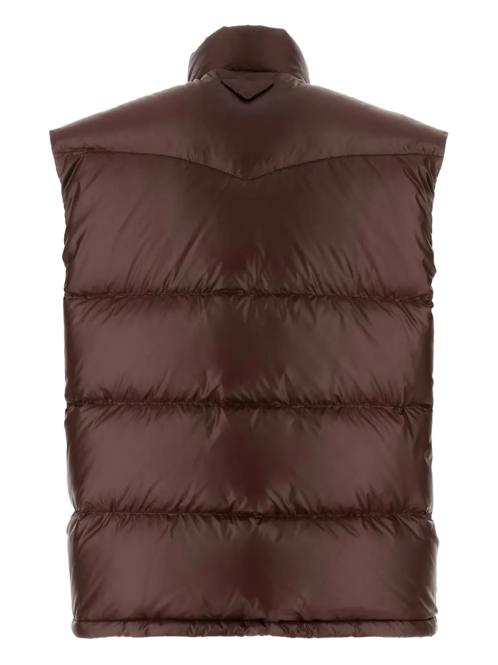 Prada Re-Nylon gewatteerde mouwloze bodywarmer Bruin
