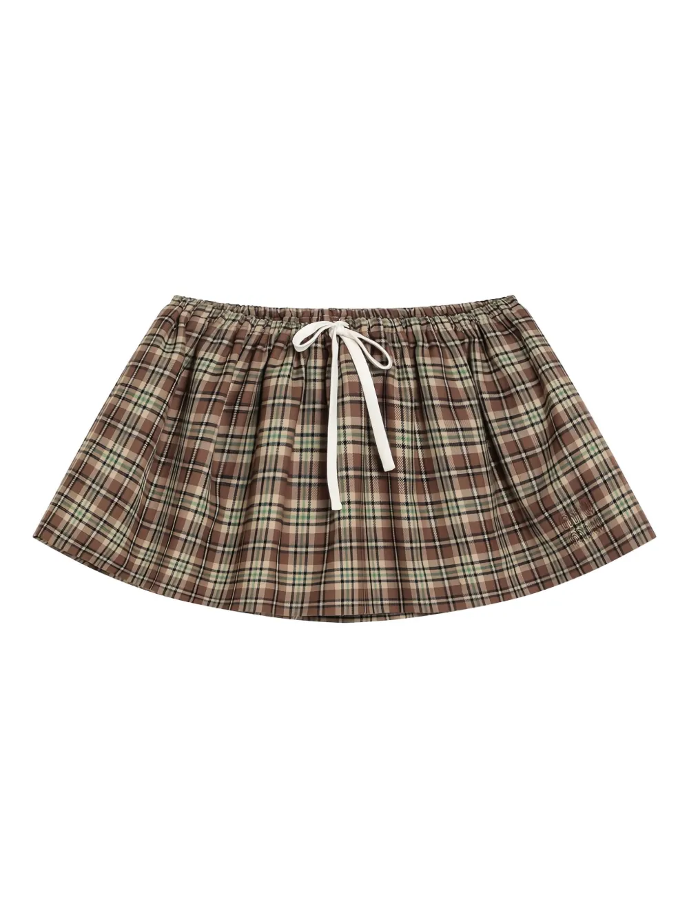 Miu Geruite mini-rok Bruin