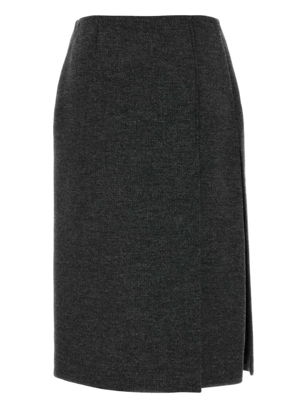 Prada wrap wool midi skirt Grijs
