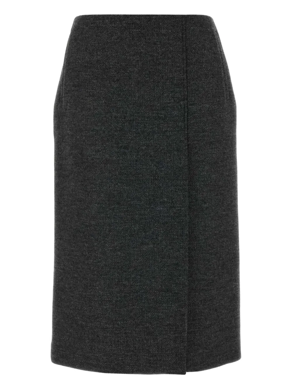 Prada wrap wool midi skirt Grijs