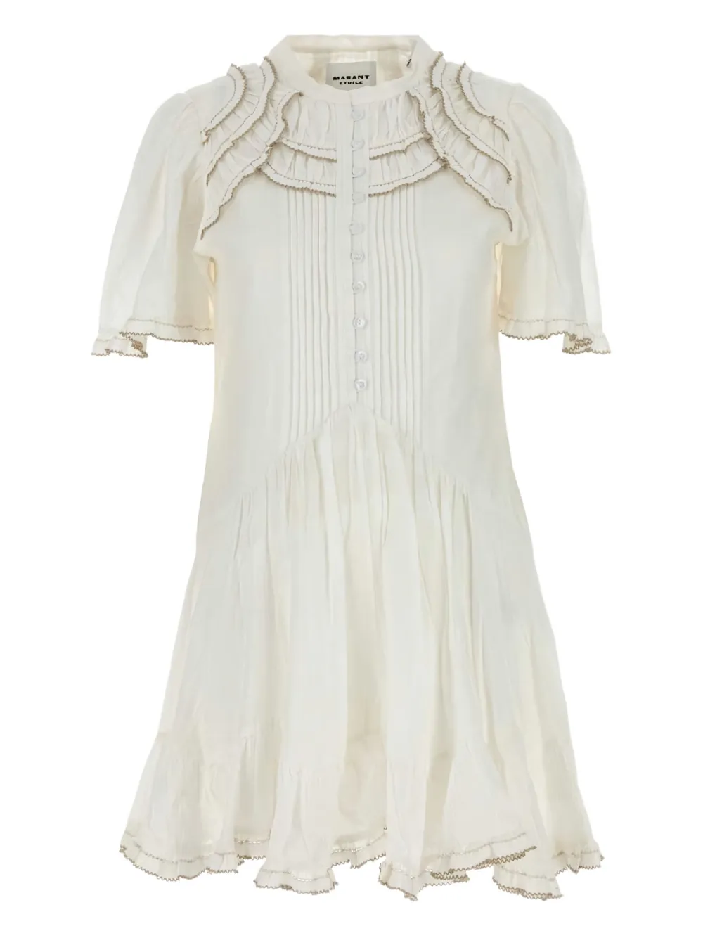Isabel Marant Étoile Ruffled-detail Mini Dress In White