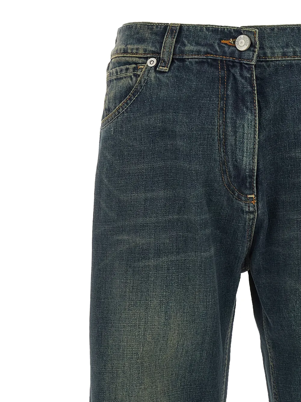 Magda Butrym Stonewashed Five-pocket Straight-leg Jeans In Blue