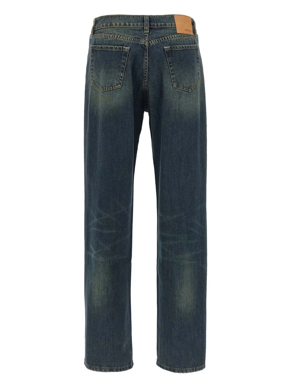 Magda Butrym Stonewashed Five-pocket Straight-leg Jeans In Blue