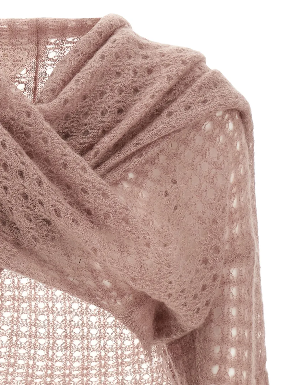 Fabiana Filippi fringed crocheted cardigan Roze