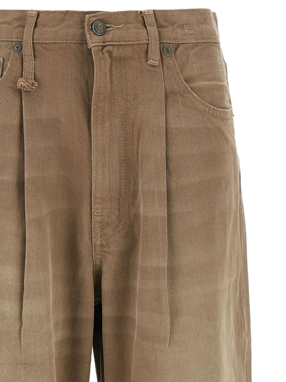 R13 Damon pleated jeans Beige