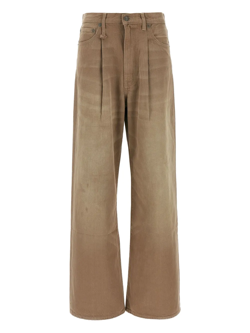 R13 Damon pleated jeans Beige