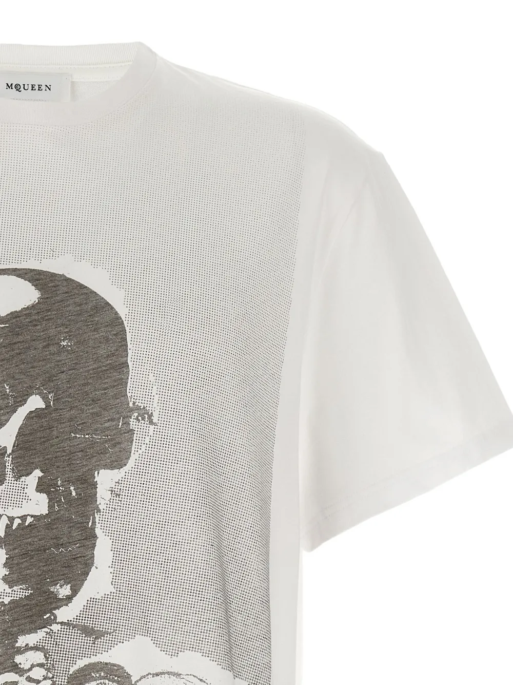 Alexander McQueen T-shirt met skeletprint Wit