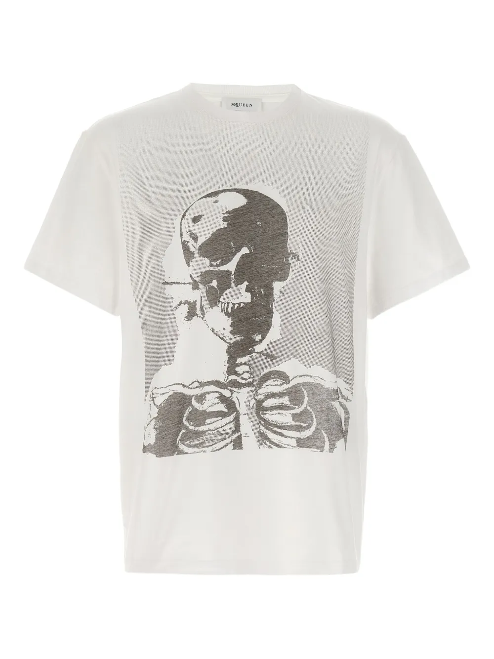 Alexander McQueen Skeleton printed T-shirt Wit