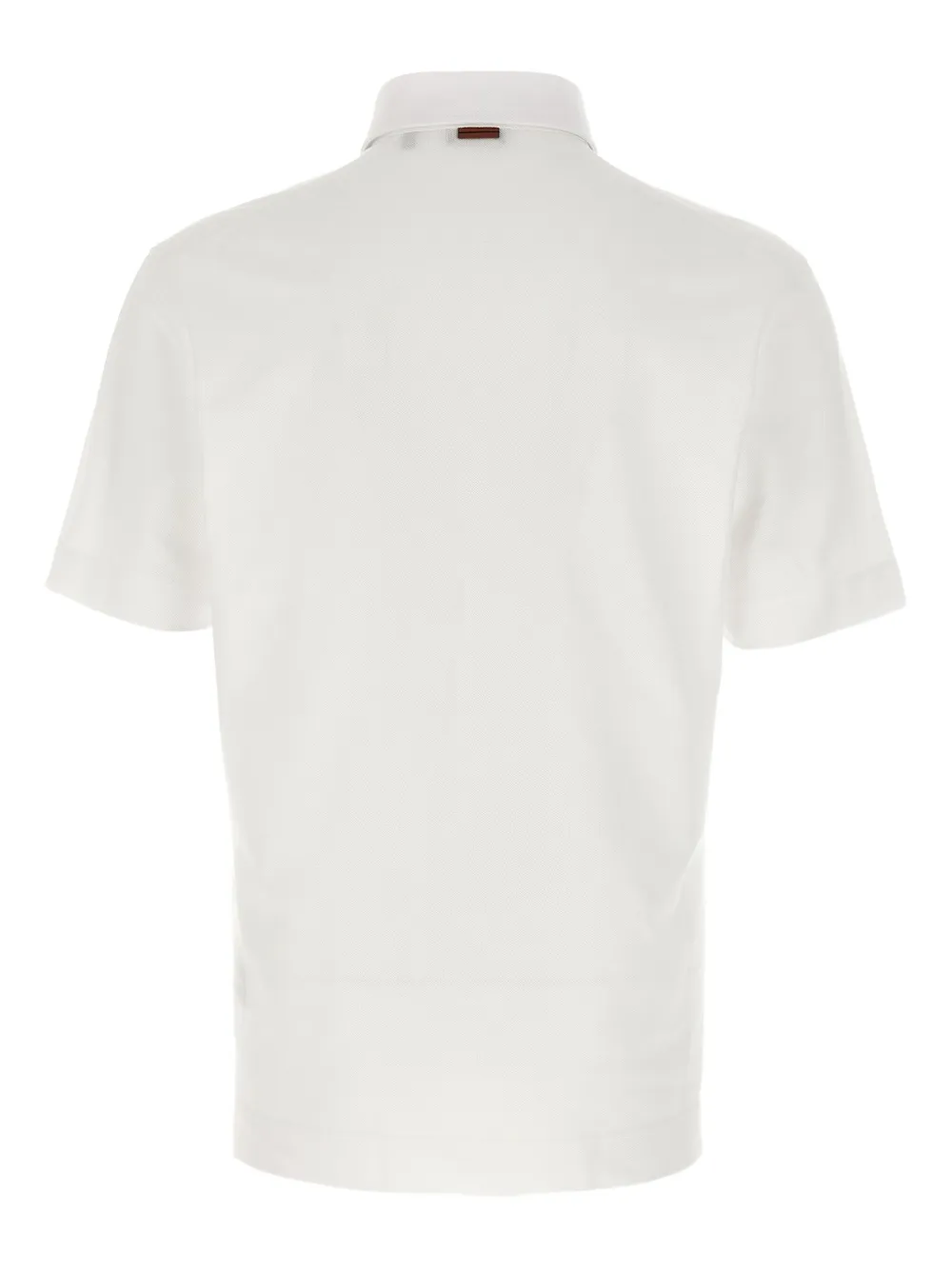 Zegna Piqué poloshirt met satijnen afwerking Wit