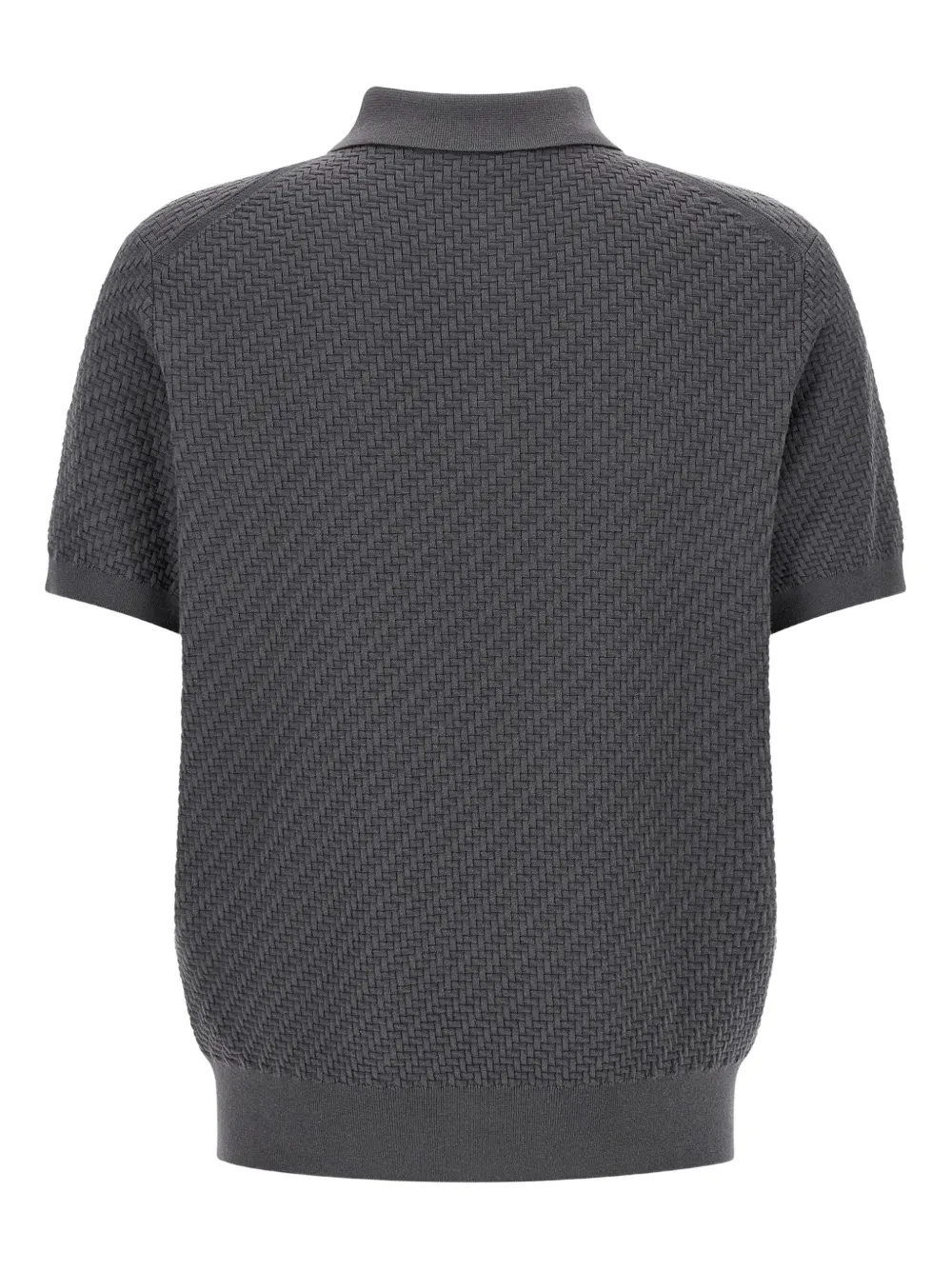 Brioni Geweven poloshirt Grijs