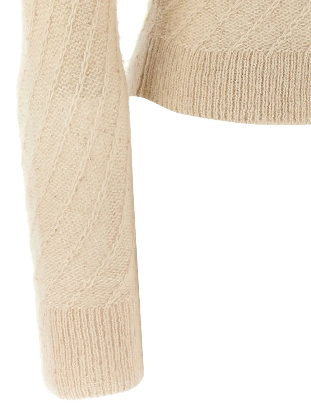 Fabiana Filippi stripped-knit cardigan Beige