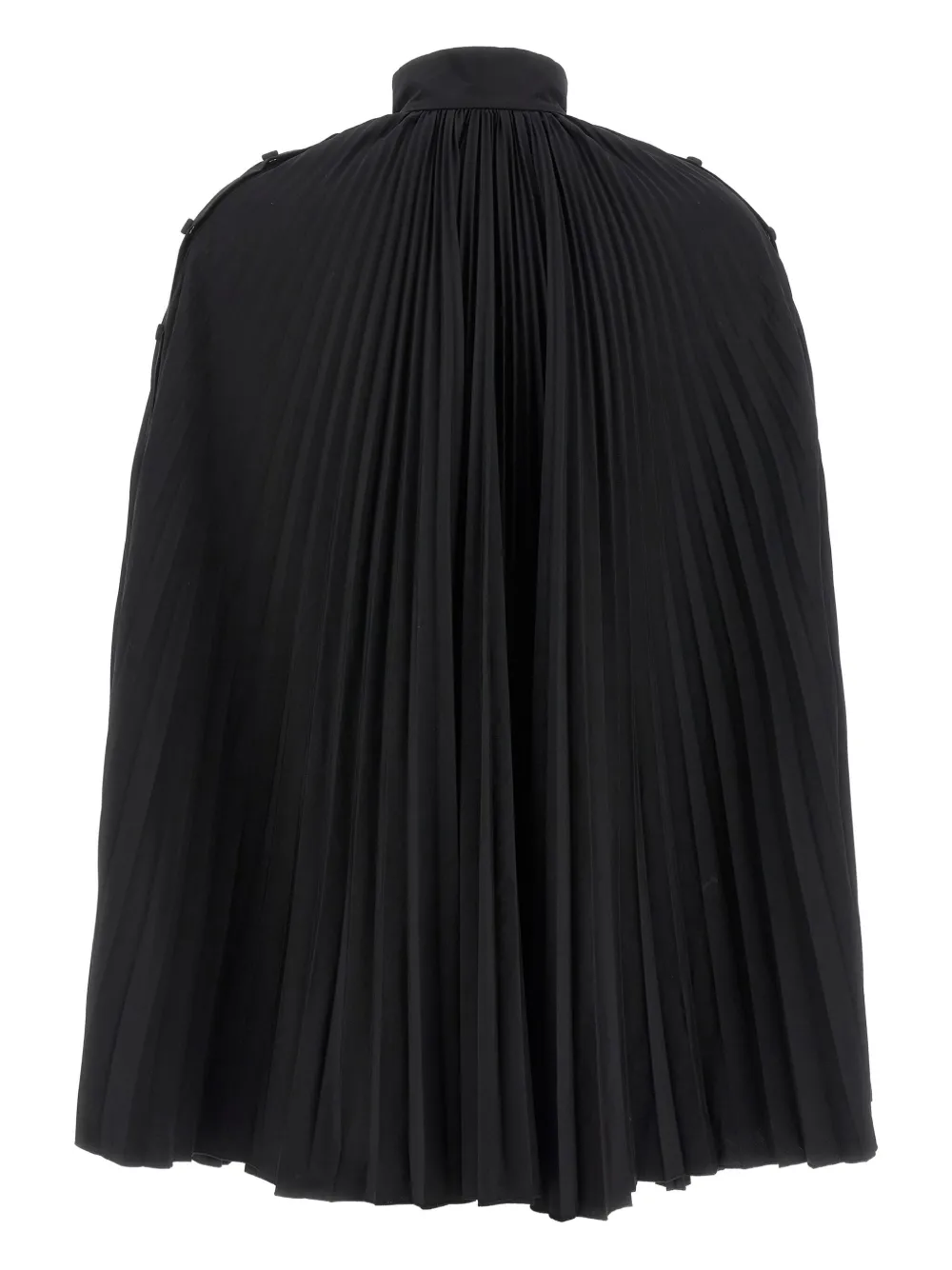 Giovanni Bedin Pleated Dress With Cape In Black