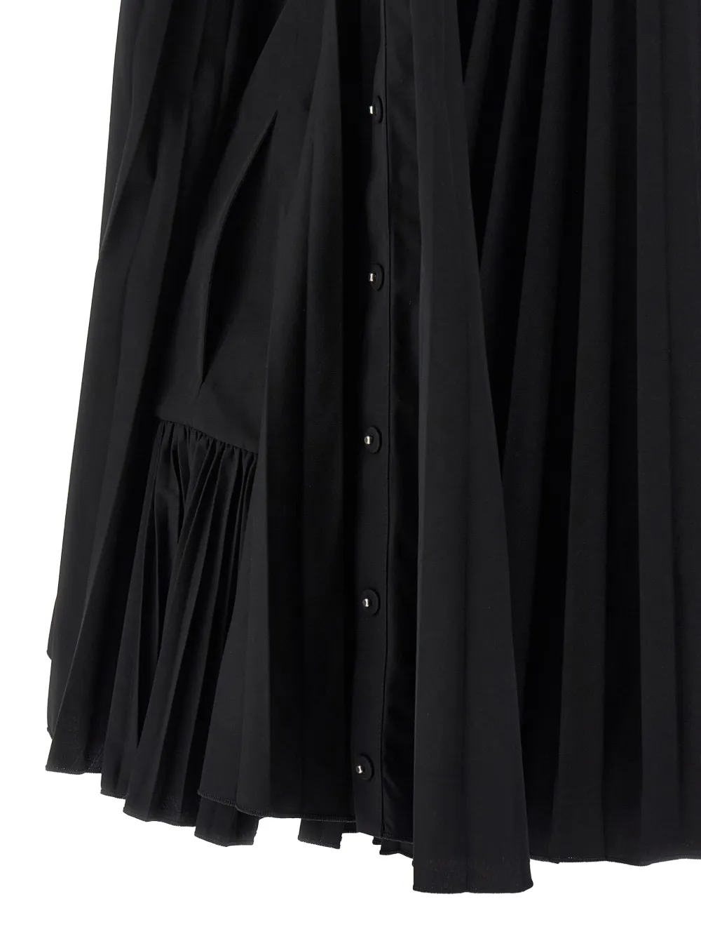 Giovanni Bedin Pleated Dress With Cape In Black