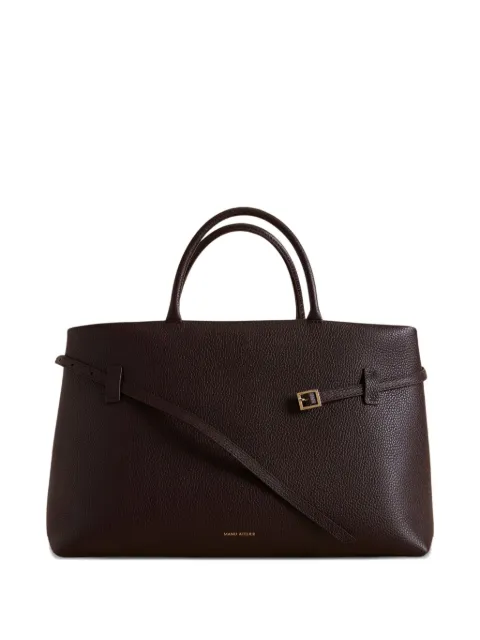 Manu Atelier buckle-strap leather tote bag