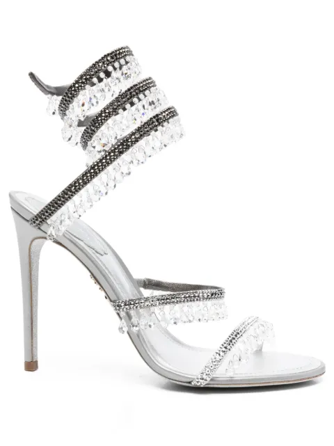 René Caovilla 105mm crystal-embellished spiral sandals