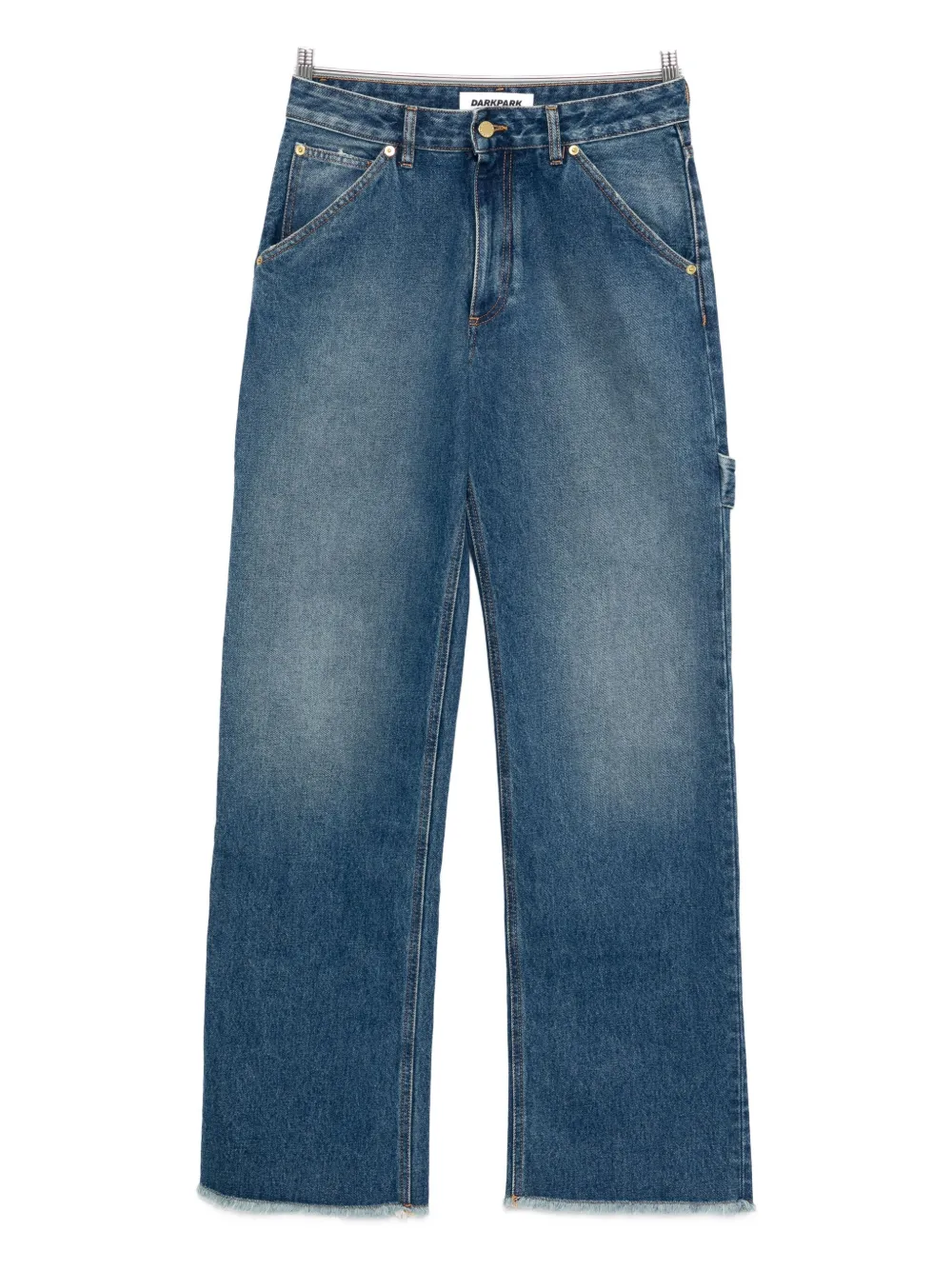 Darkpark Frayed-hem Carpenter Jeans In Blue