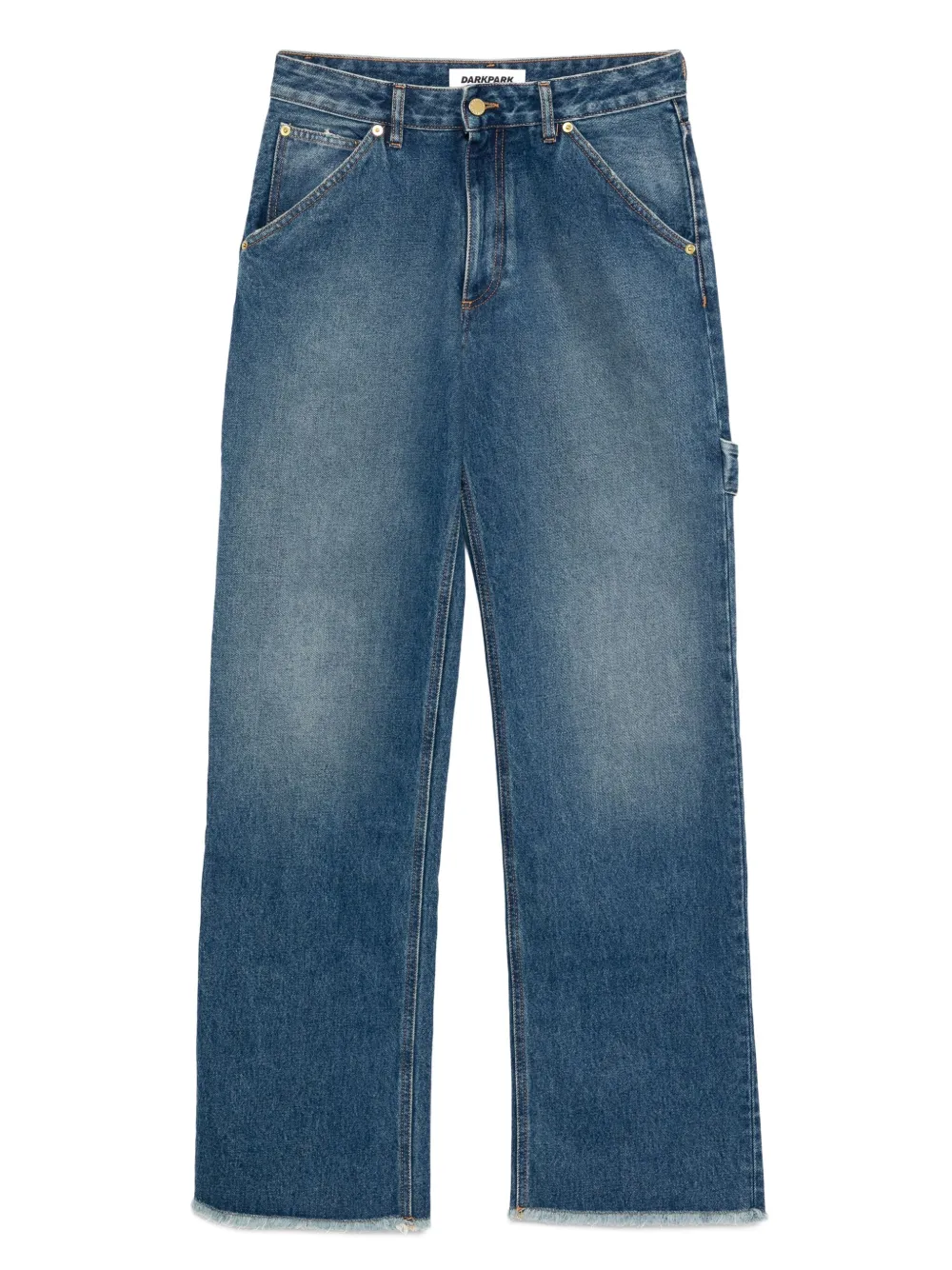 frayed-hem carpenter jeans
