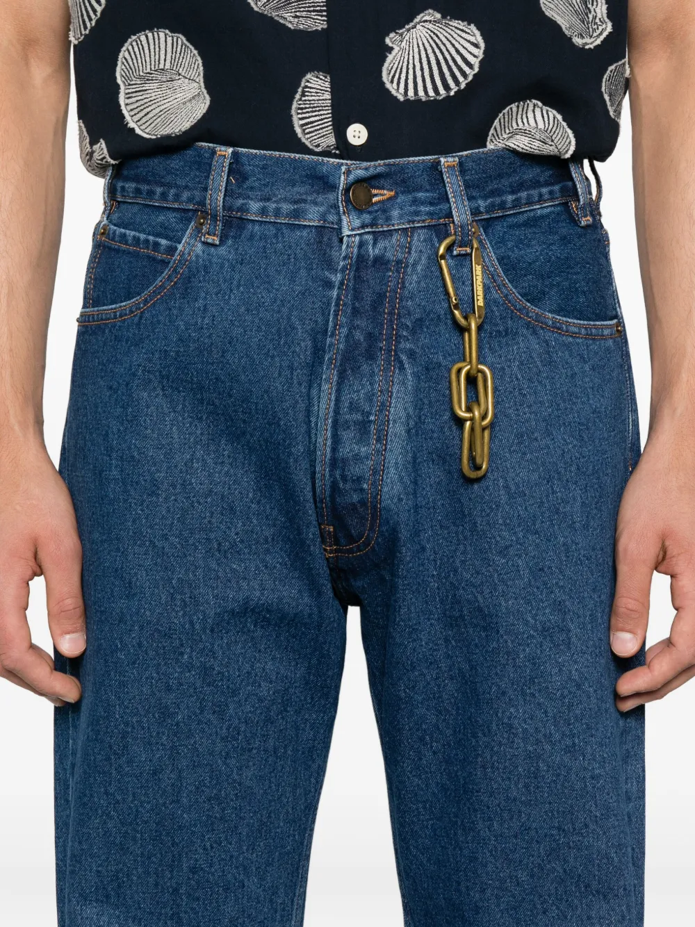 DARKPARK chain-embellished jeans Blauw
