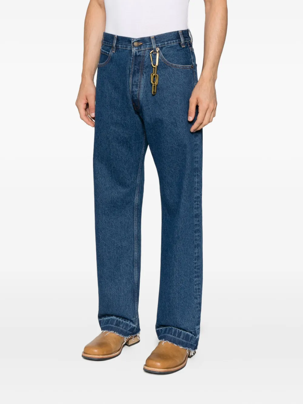 Darkpark Chain-embellished Jeans In Blue