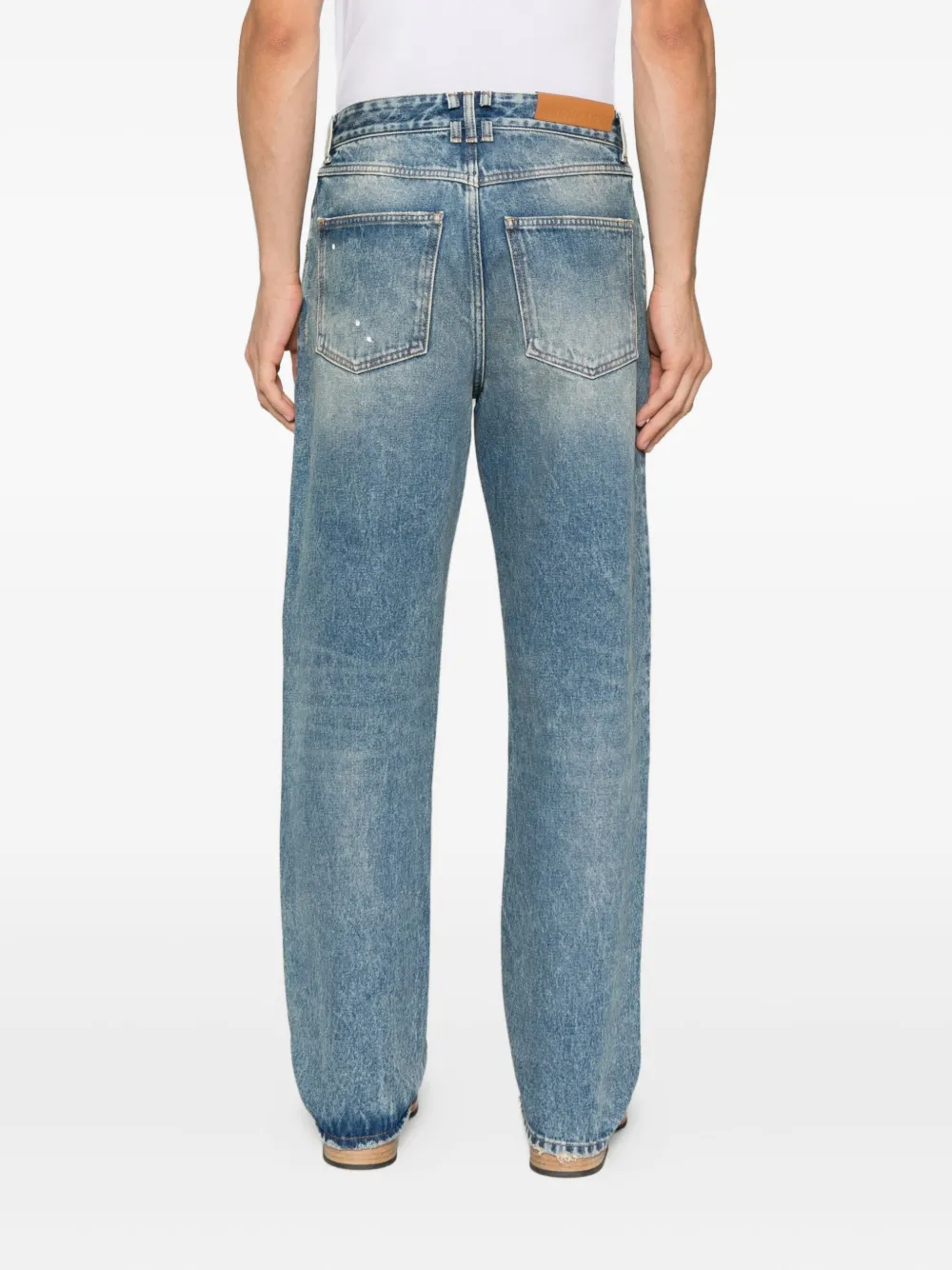 DARKPARK distressed cotton jeans Blauw