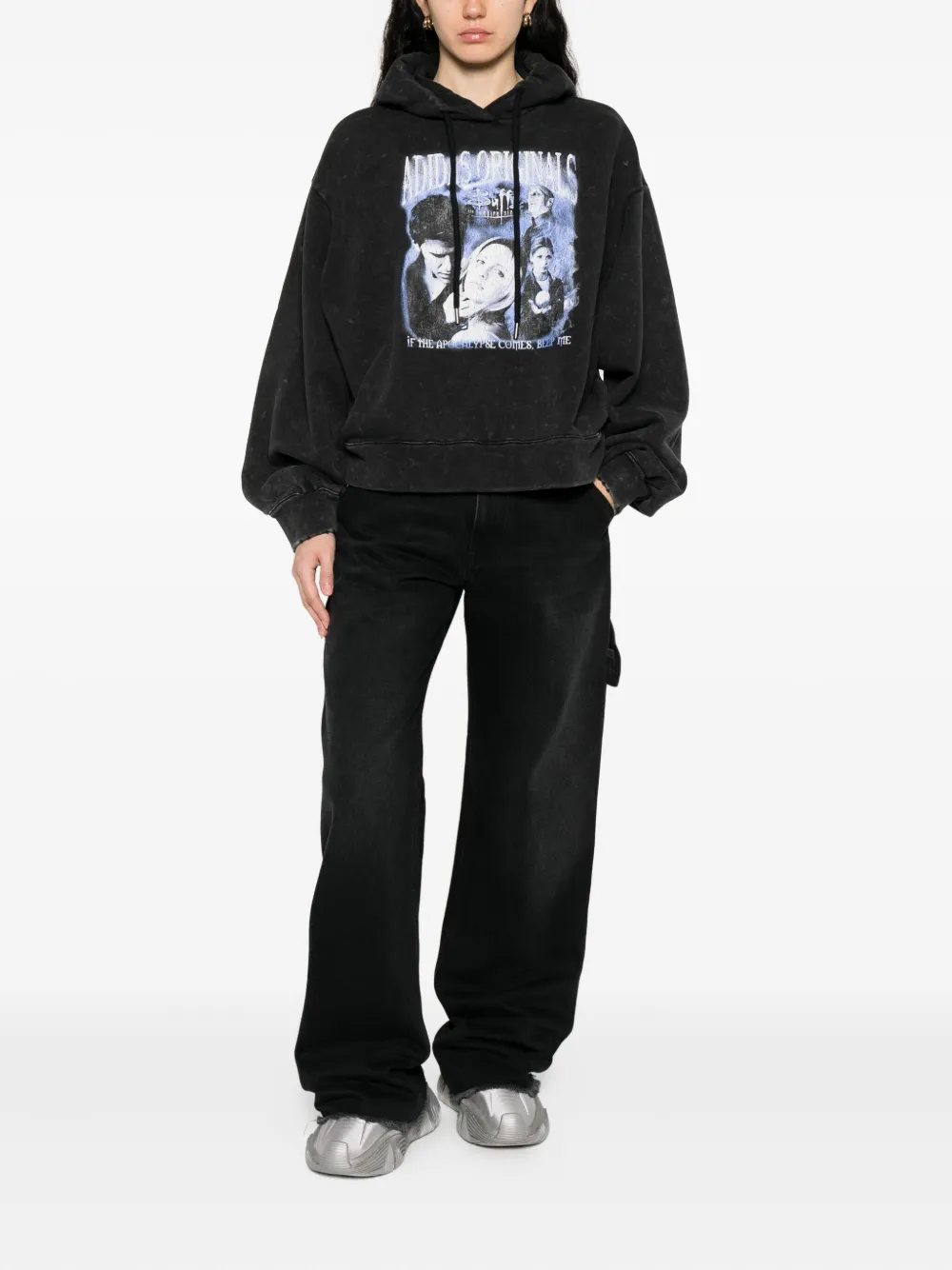 DARKPARK Jeans met gerafelde zak - Zwart