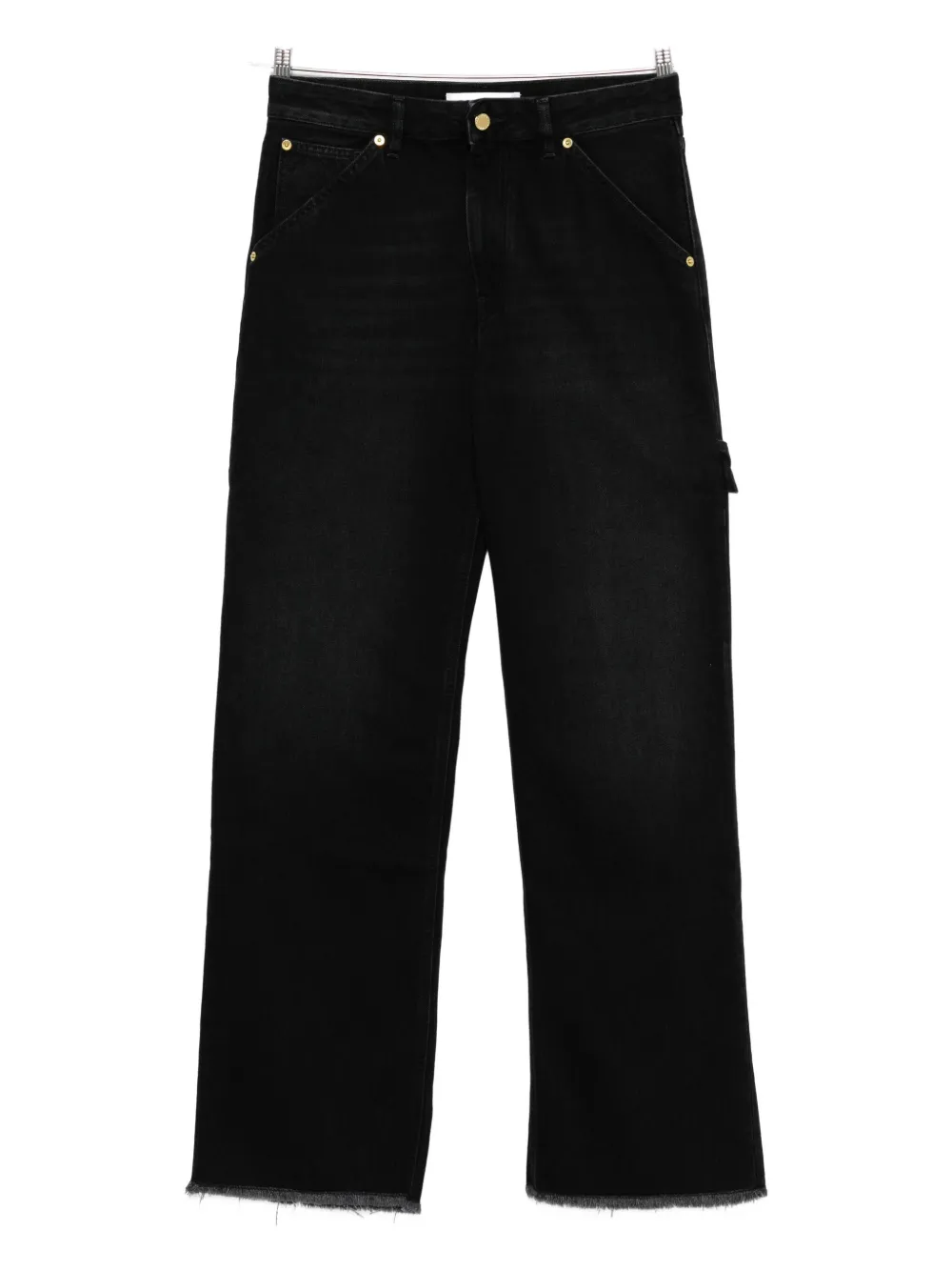 Darkpark Frayed Pocket Jeans In Black