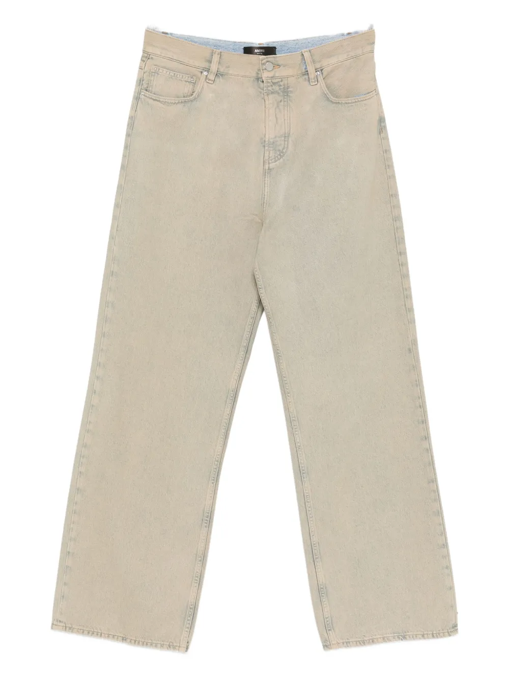 Amiri Faded Denim Jeans In Gray