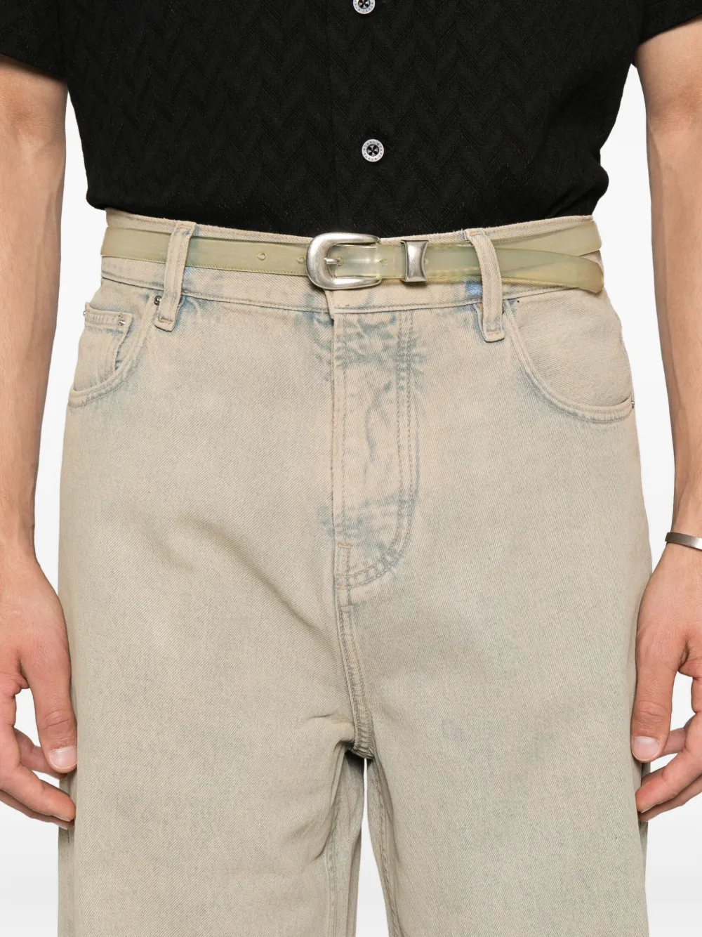 AMIRI faded denim jeans Beige