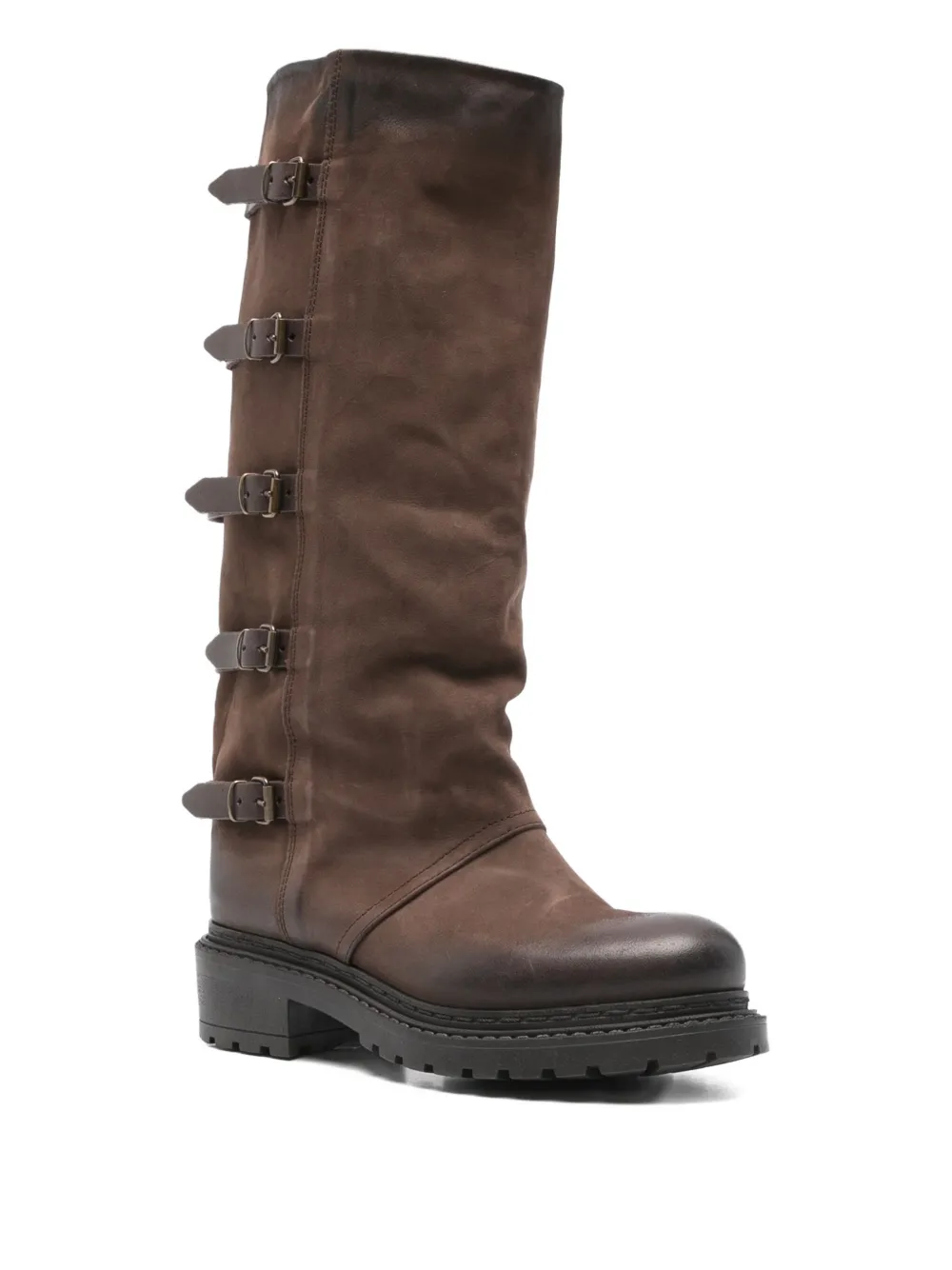 Metisse buckle-details boots Brown