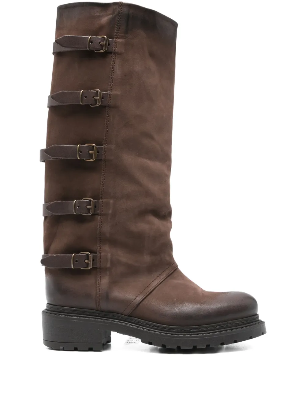 Metisse buckle-details boots Brown