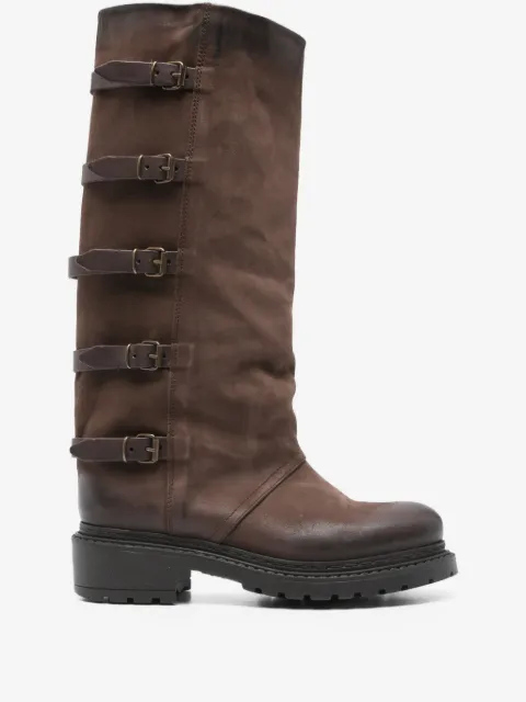 Metisse bottes à détails de boucles