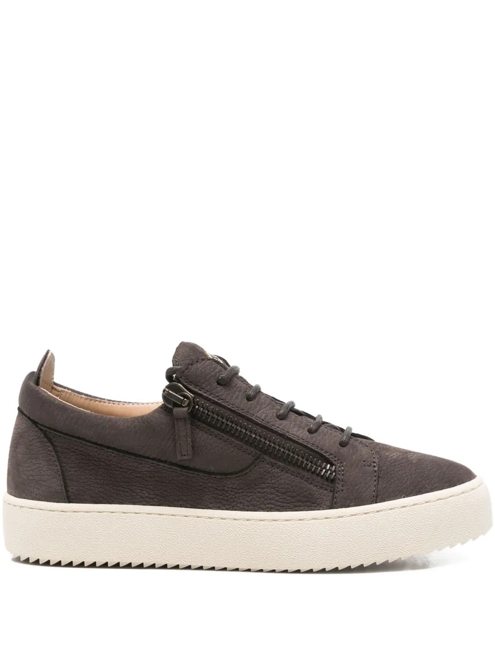 Giuseppe Zanotti Frankie zip-detail leather sneakers Brown