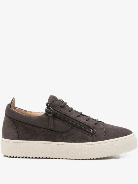 Giuseppe Zanotti 프랭키 지퍼 디테일 레더 스니커즈