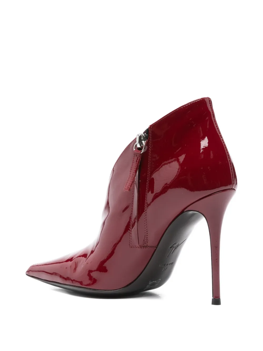 Giuseppe Zanotti 105mm Cluedo Pointed-toe Ankle Boots In Red