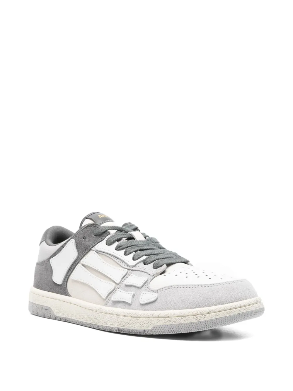 AMIRI Skel-Top bone-panelled low-top sneakers Grey
