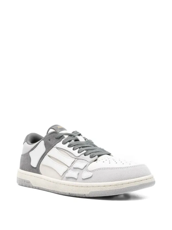 AMIRI Skel-Top bone-panelled low-top Sneakers | Grey | FARFETCH