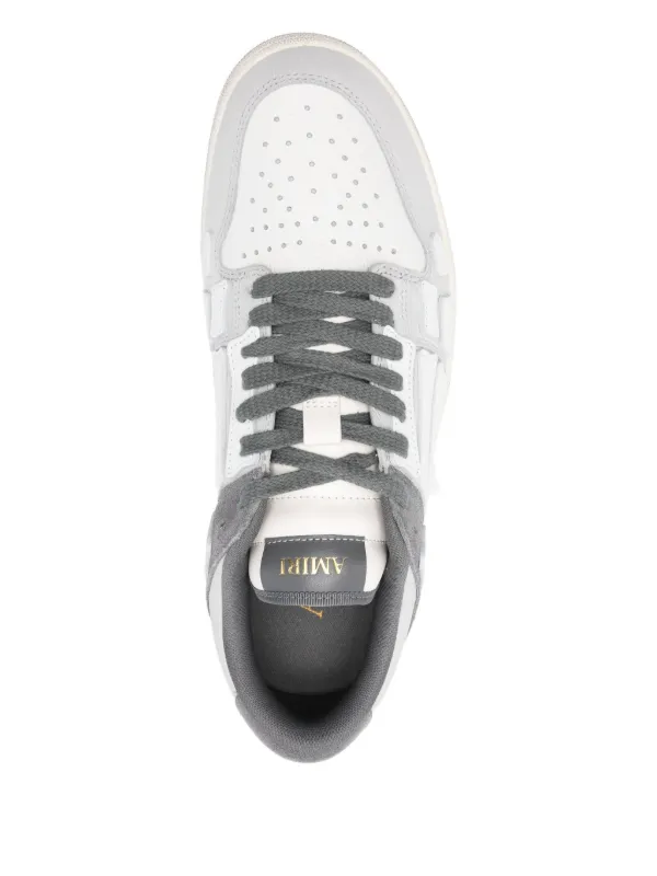 AMIRI Skel-Top bone-panelled low-top Sneakers | Grey | FARFETCH
